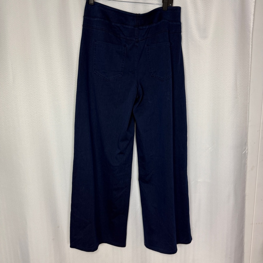 Ashlee Marie Boutique Wide-Leg Pull-On Denim-Look Trousers Size XL - Picture 6 of 6